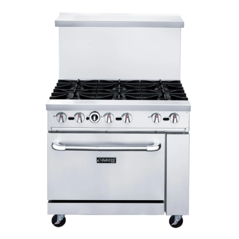 Dukers Appliance Co. USA Ltd. DCR36-6B 36 Inch Gas Range with 6 Burners