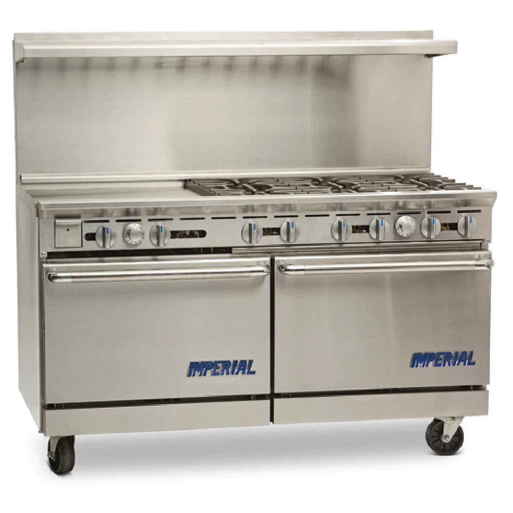 Imperial IR-6-G24-C_NAT 60 Inch Pro Series Restaurant Range Gas 6 Burners 297000 BTU Imperial IR-6-G24-C_NAT 60 Inch Pro Series Restaurant Range Gas 6 Burners 297000 BTU