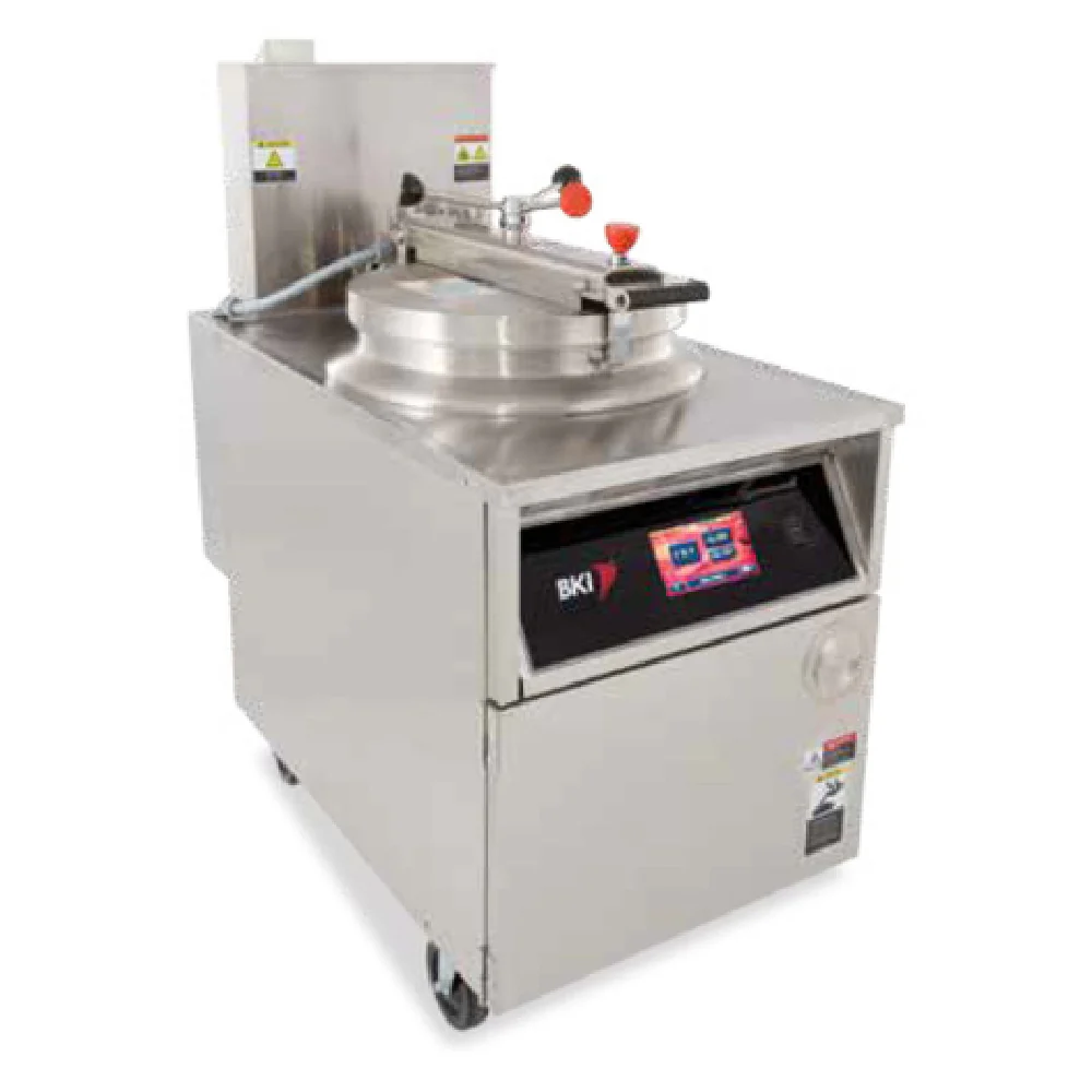 BKI FKG-TC 24 Inch Gas Pressure Fryer with 75 lb Oil Capacity 70000 BTU