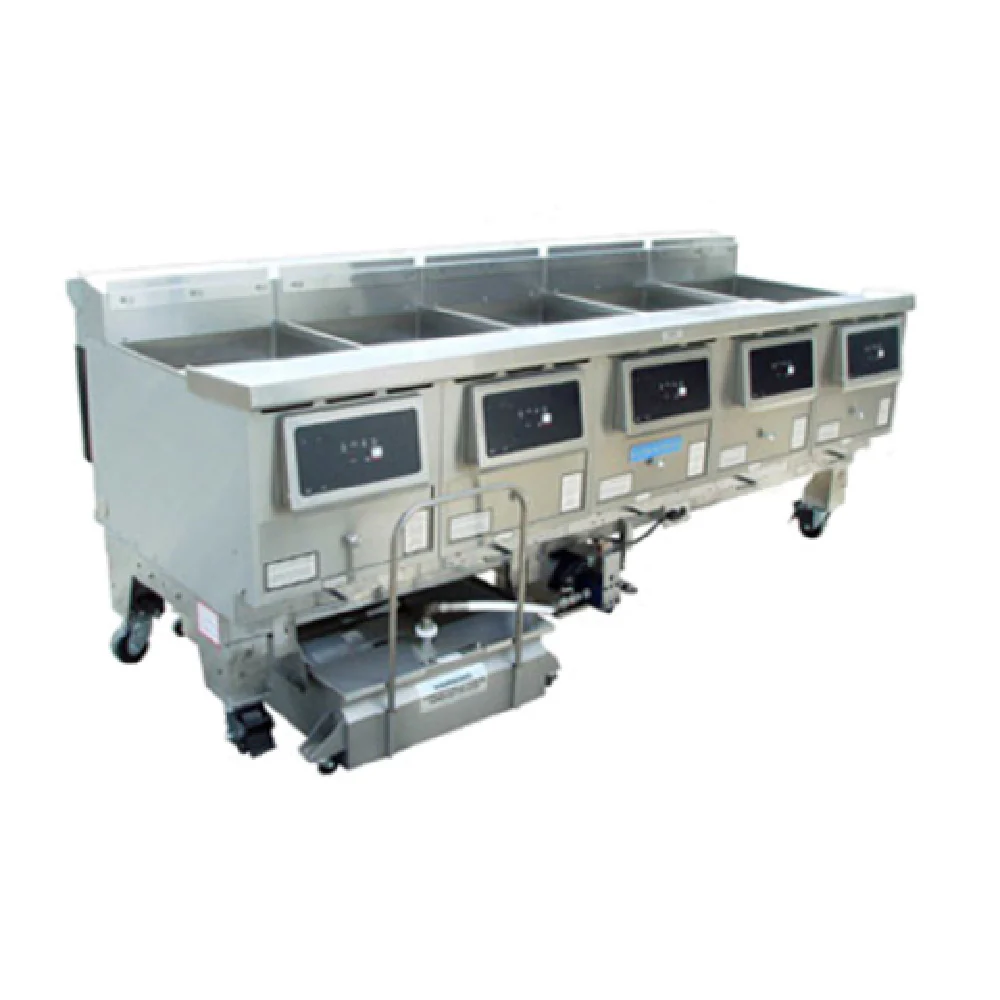 Ultrafryer Systems B-P20-18-5-UC_NAT 97 Inch Gas Deep Fryer with 5 Vats 325000 BTU