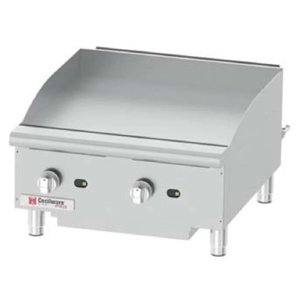GCP24 24 Inch Griddle Gas 2 Burners 60000 BTU Stainless Steel with Manual Controls GCP24 24 Inch Griddle Gas 2 Burners 60000 BTU Stainless Steel with Manual Controls