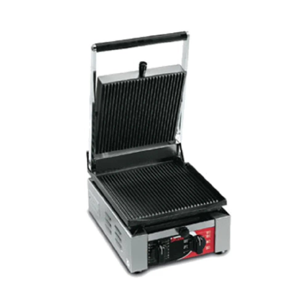 Sirman 34A1301105SI ELIO RR Panini Grill Single Grooved Top & Grooved Bottom