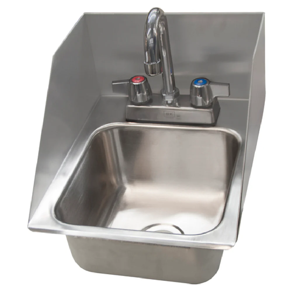 BK Resources DDI-0909524S-P-G 11 Inch Drop-In Sink Stainless Steel 1 Compartment with Faucet