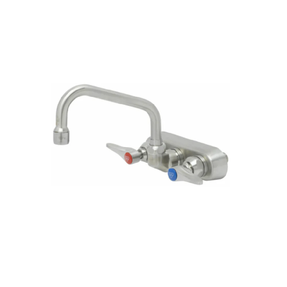 T&S Brass S-1115 4 Inch Wall Mount Workboard Faucet with Stainless Steel Aerator
