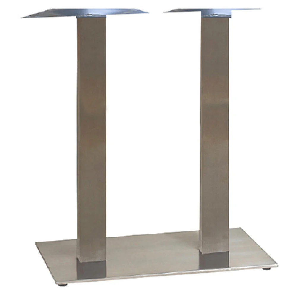 Grosfillex US506009 16 Inch Width Bar Height Table Base Stainless Steel Silver Finish