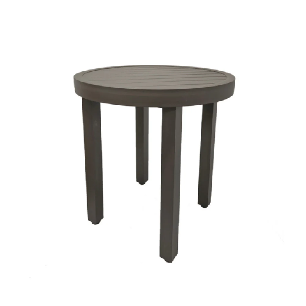 Grosfillex UT840288 20 Inch Diameter Round Table Aluminum Volcanic Black