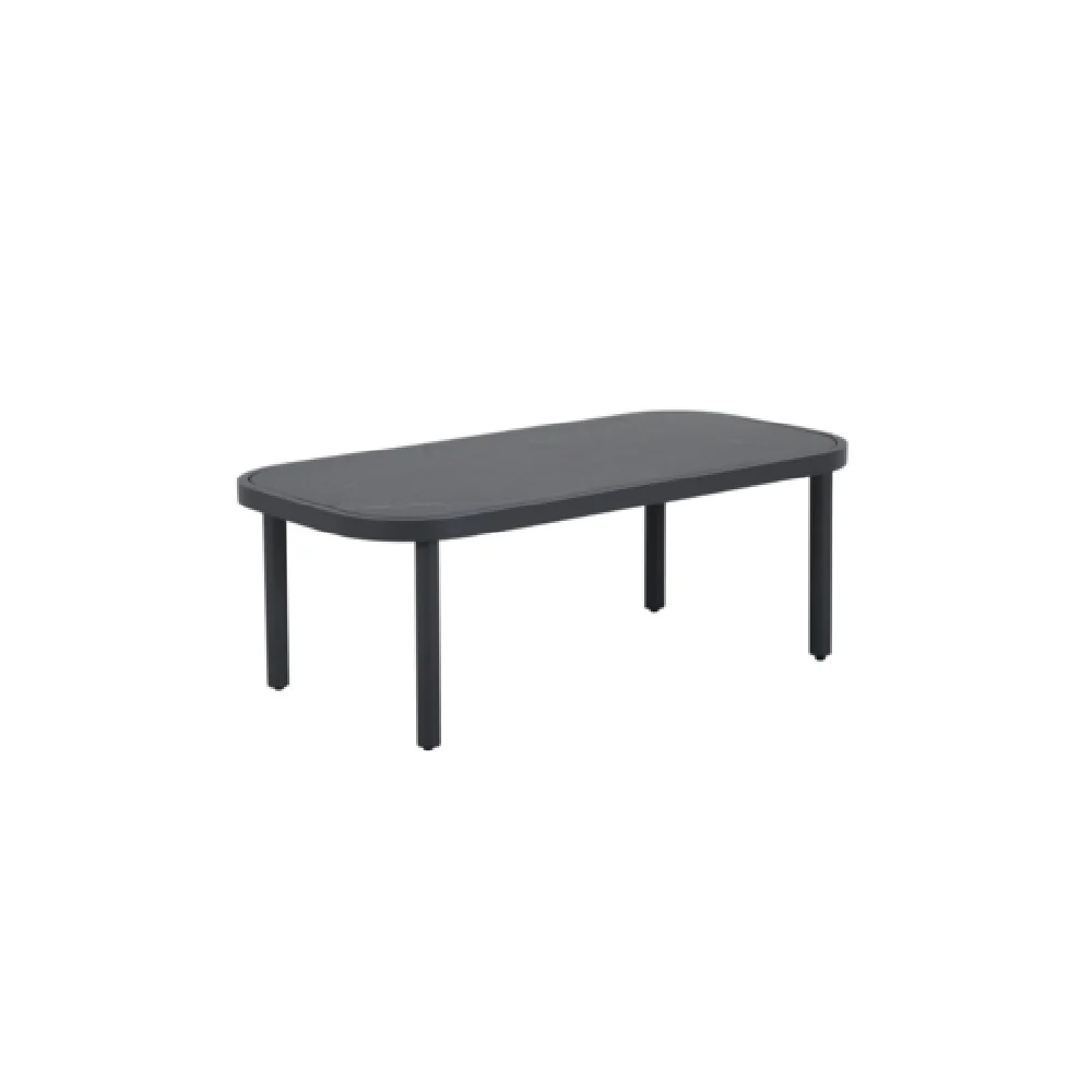 Plantation Prestige 8832447-0155 24 Inch Sintered Stone Top Coffee Table Gunmetal Frame