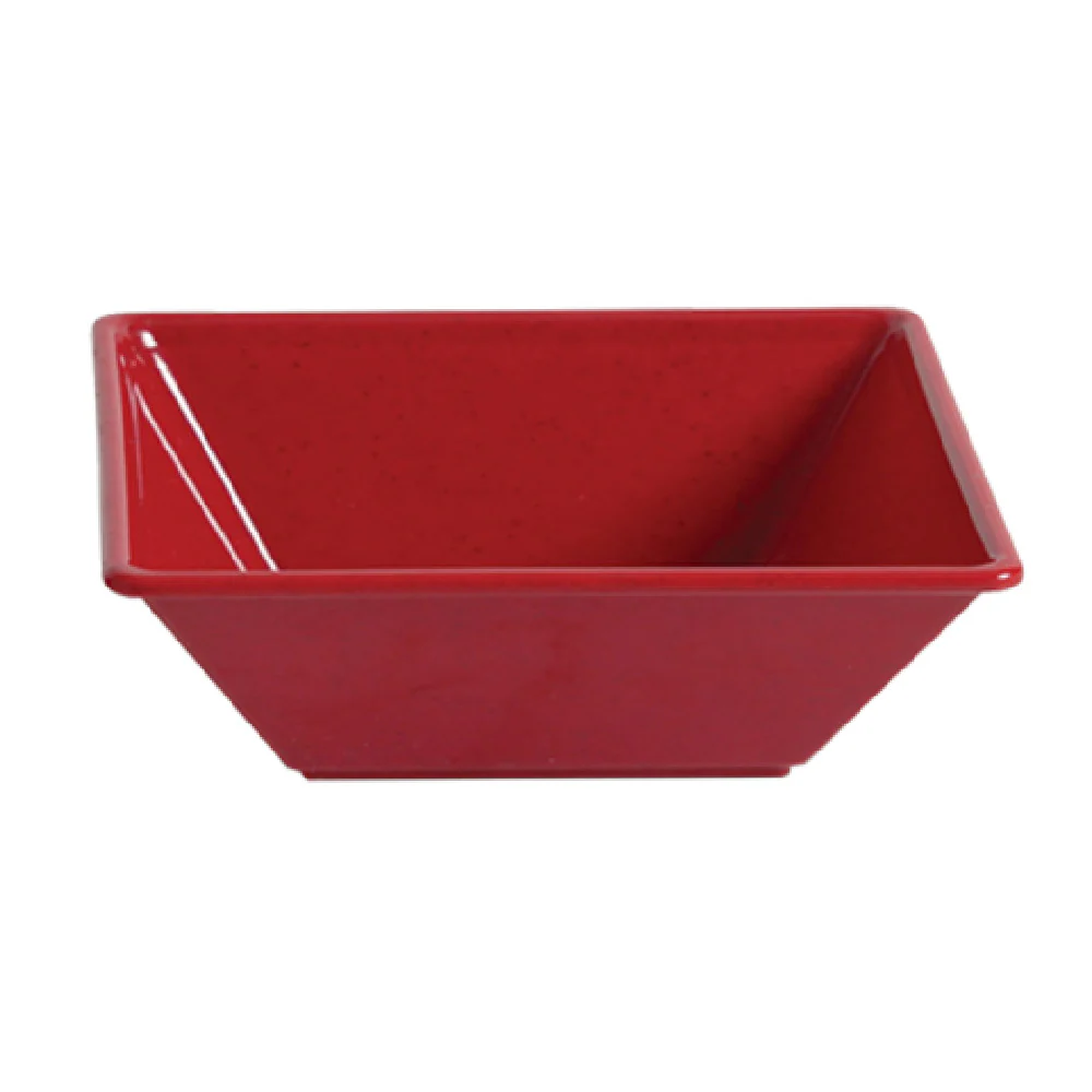 Thunder Group PS5010RD 80 Oz Plastic Bowl Square Break-Resistant Red Melamine
