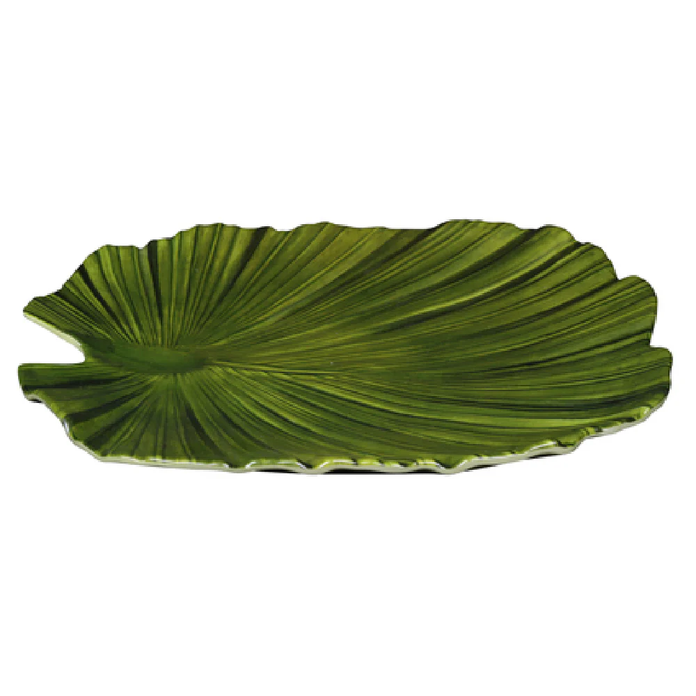 GET Enterprises D1110PL-DG Plate 11 Inch Large Palm Leaf Coupe Melamine Design Green GET Enterprises D1110PL-DG Plate 11 Inch Large Palm Leaf Coupe Melamine Design Green