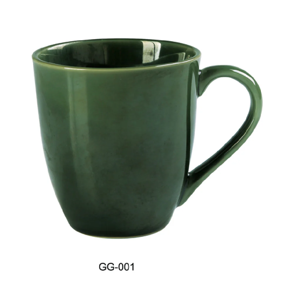 Yanco GG-001 12 Oz Green Gem Mug Dishwasher Oven Microwave Safe Porcelain Yanco GG-001 12 Oz Green Gem Mug Dishwasher Oven Microwave Safe Porcelain