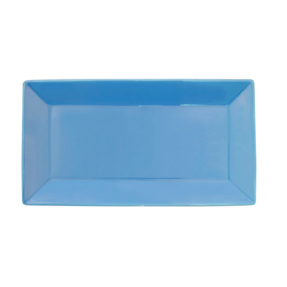 CAC China KC-14-PCK 13 Inch Rectangular Color Arts Platter Ceramic with Glaze