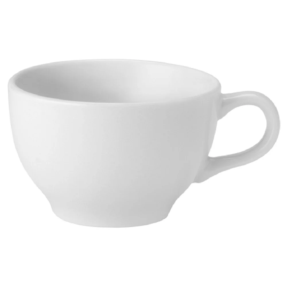 Tableware Solutions USA PW E70023 8 Oz Cappuccino Cup Pure White China Dishwasher Safe
