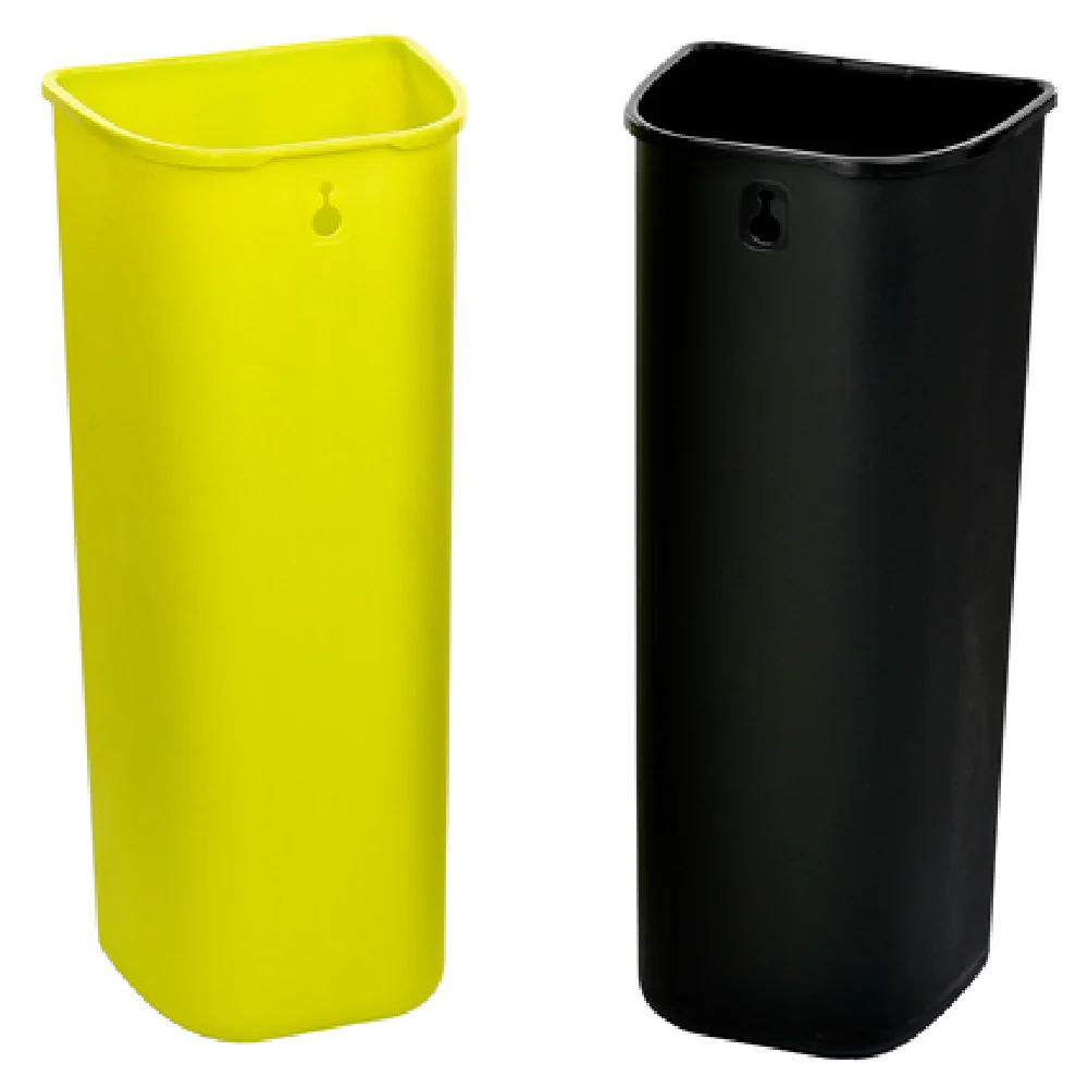 Alpine Industries ALP470-R-40L 17 Inch Slim Double Compartment Trash Can Stainless Steel with Brushed Finish Alpine Industries ALP470-R-40L 17 Inch Slim Double Compartment Trash Can Stainless Steel with Brushed Finish