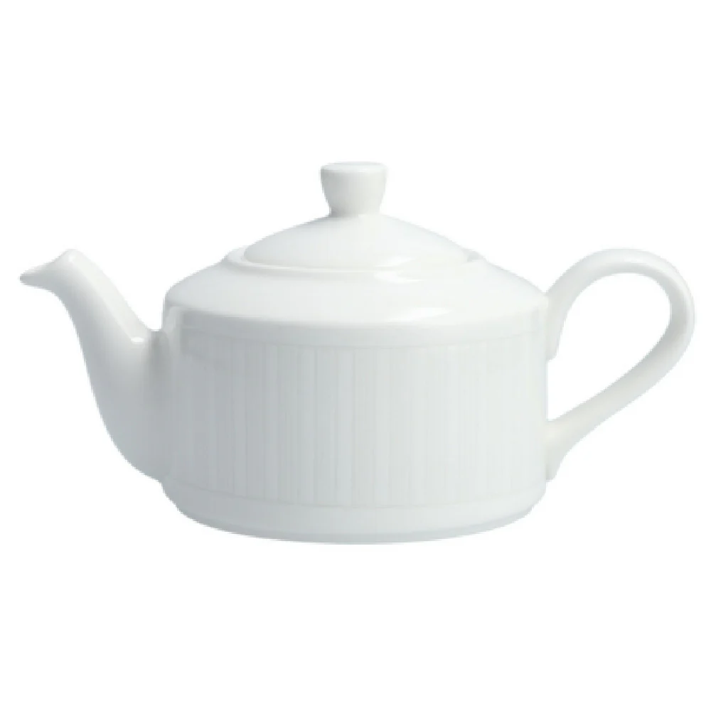 Fortessa 6400.F0000.36 13oz Evita Tea Pot with Lid Vitrified China White Fortessa 6400.F0000.36 13oz Evita Tea Pot with Lid Vitrified China White