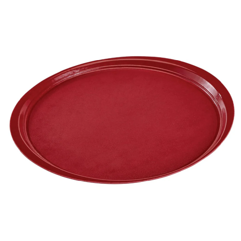 Cambro 1400ET207 15-7/20 Inch Round Non-Skid Serving Tray Fiberglass Burgundy