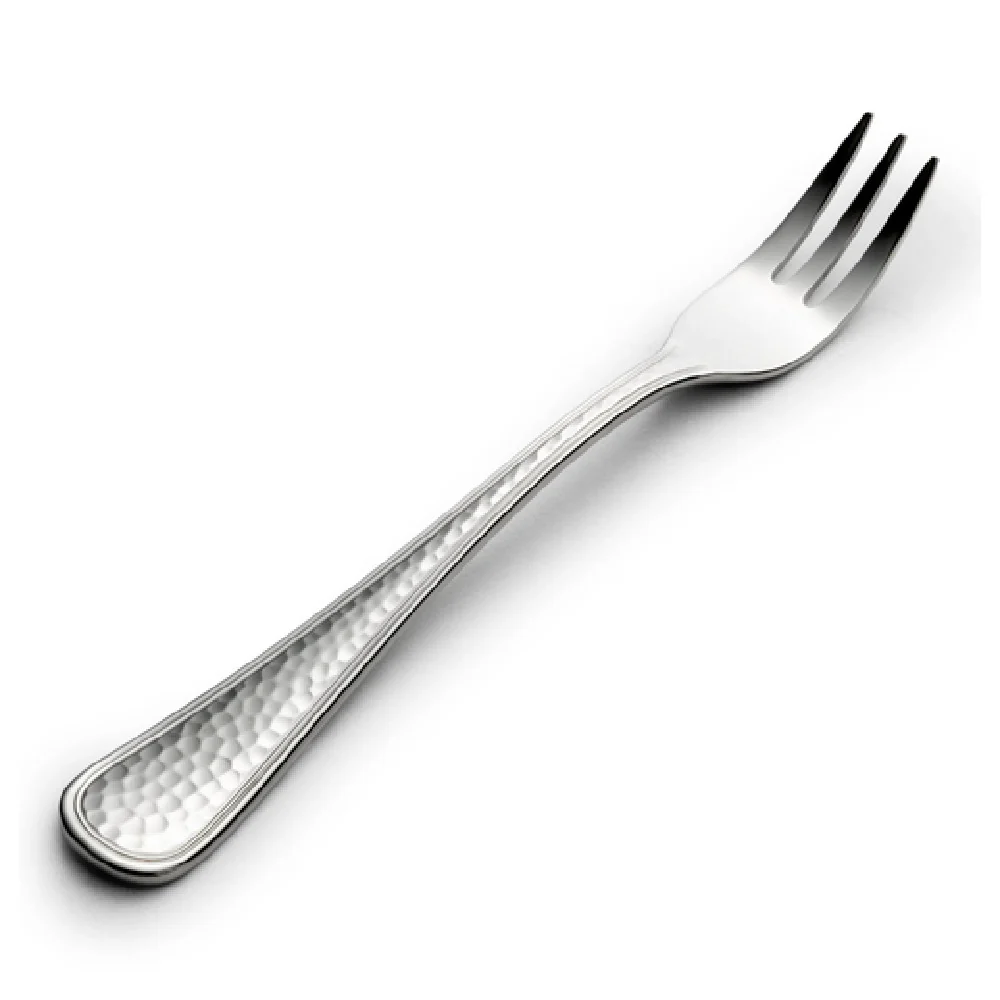 Bon Chef S4708 5.9 Inch Oyster Cocktail Fork Hammered Finish 18/10 Stainless Steel