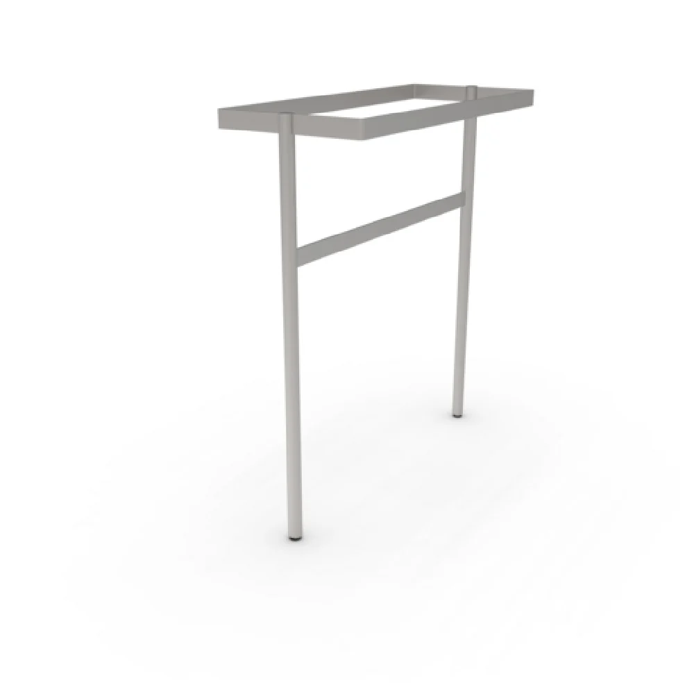 John Boos PRTC1A 31 Inch Square Pot Rack Table Mount Stainless Steel with 9 Hooks