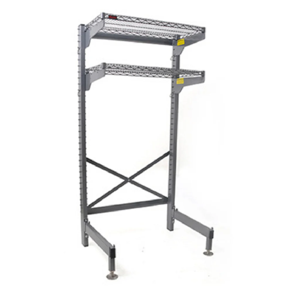 Eagle Q2448VG76-OS 49 Inch Shelving Unit Cantilevered Steel Gray Epoxy Finish and Green - Overhead Storage Station Eagle Q2448VG76-OS 49 Inch Shelving Unit Cantilevered Steel Gray Epoxy Finish and Green - Overhead Storage Station