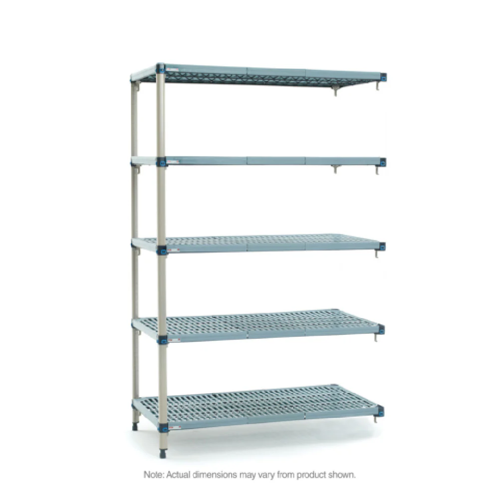 Metro 5AQ557G3 48 Inch Add-On Shelving Unit with 5 Quick-Adjust Shelves and Antimicrobial Protection Metro 5AQ557G3 48 Inch Add-On Shelving Unit with 5 Quick-Adjust Shelves and Antimicrobial Protection