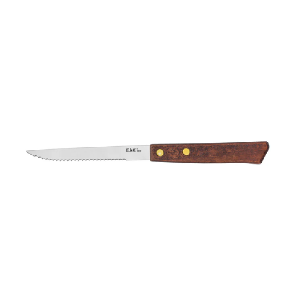 CAC China KWSK-40 4-1/4 Inch Pointed Tip Stainless Steel Knife Wood Handle CAC China KWSK-40 4-1/4 Inch Pointed Tip Stainless Steel Knife Wood Handle