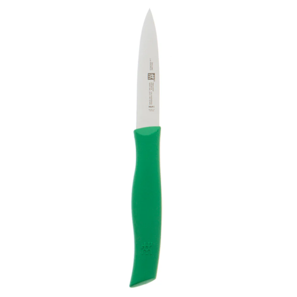 Zwilling 38094-091 3-1/2 Inch Stainless Steel Paring Knife Green Handle Stamped