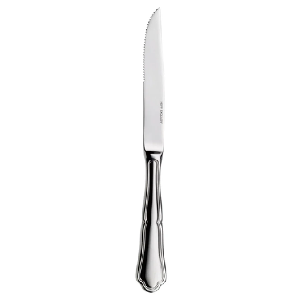 BauscherHepp 01.0043.1560 9-1/8 Inch Serrated Steak Knife Monobloc 18/10 Stainless Steel BauscherHepp 01.0043.1560 9-1/8 Inch Serrated Steak Knife Monobloc 18/10 Stainless Steel