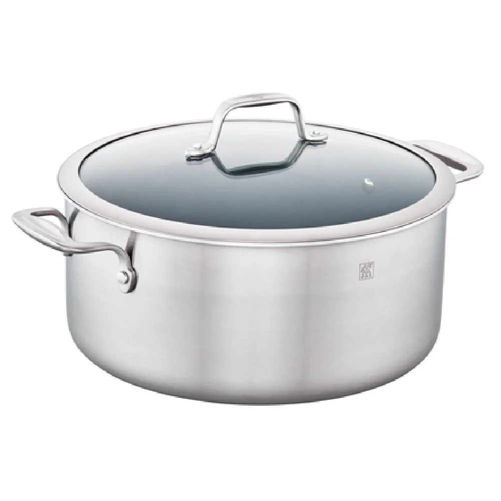 Zwilling 66733-240 8 Quart Clad CFX Stock Pot with Tempered Glass Lid Zwilling 66733-240 8 Quart Clad CFX Stock Pot with Tempered Glass Lid
