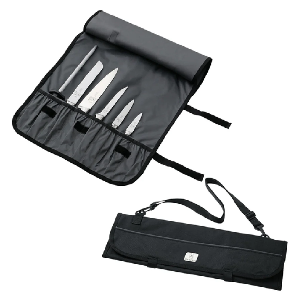 Mercer Culinary M30007M 21 Inch Rolled Knife Case with 7 Elastic Pockets Black