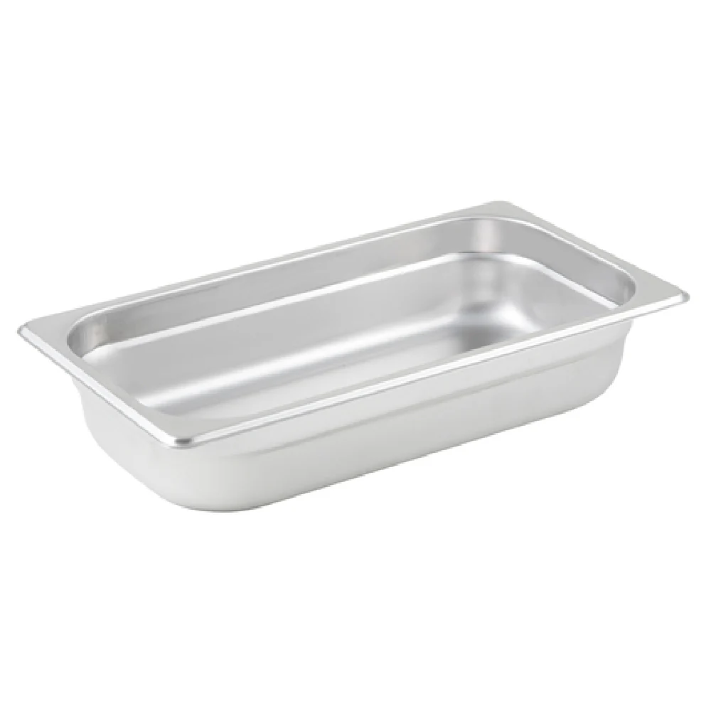 Winco SPJL-302 6-7/8 Inch Width Stainless Steel Steam Table Pan 25 Gauge Anti-Jamming