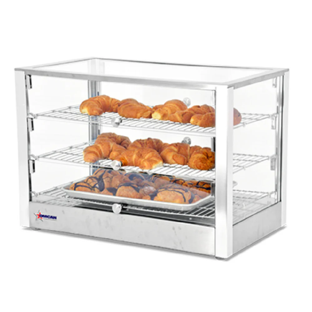 Omcan 41873 27-5/8 Inch Electric Countertop Food Warmer Display Case Stainless Steel with Glass Omcan 41873 27-5/8 Inch Electric Countertop Food Warmer Display Case Stainless Steel with Glass