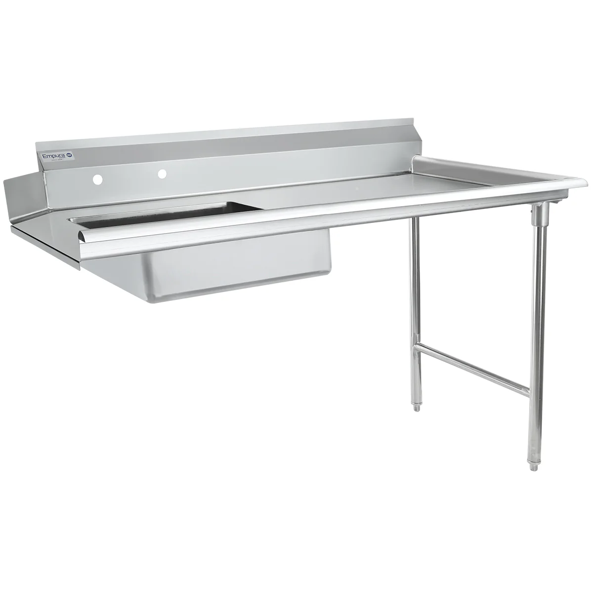 Empura Stainless ESDT60R 60 Inch Soiled Dishtable with Pre-Rinse Bowl
