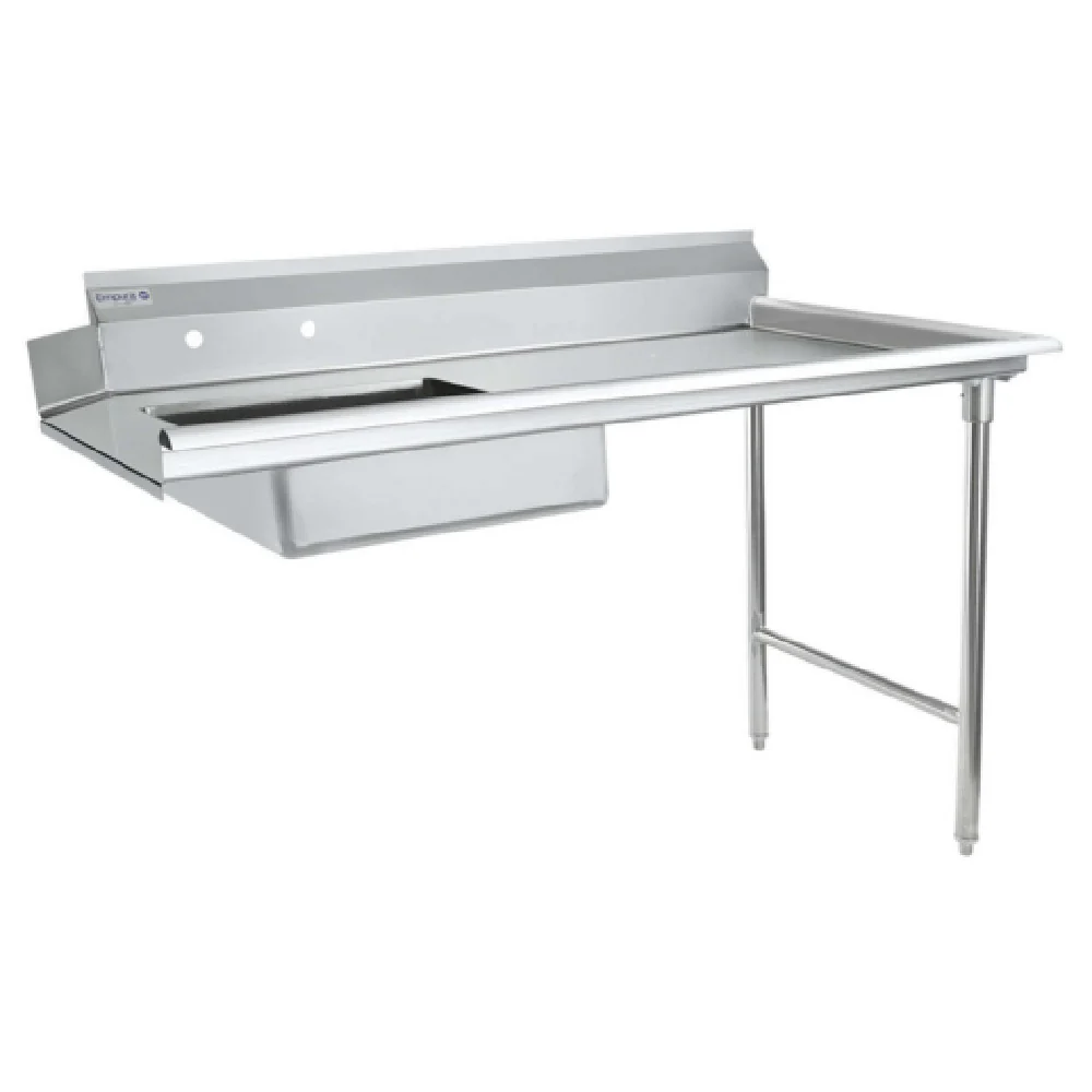 Empura Stainless ESDT60R 60 Inch Soiled Dishtable with Pre-Rinse Bowl Empura Stainless ESDT60R 60 Inch Soiled Dishtable with Pre-Rinse Bowl