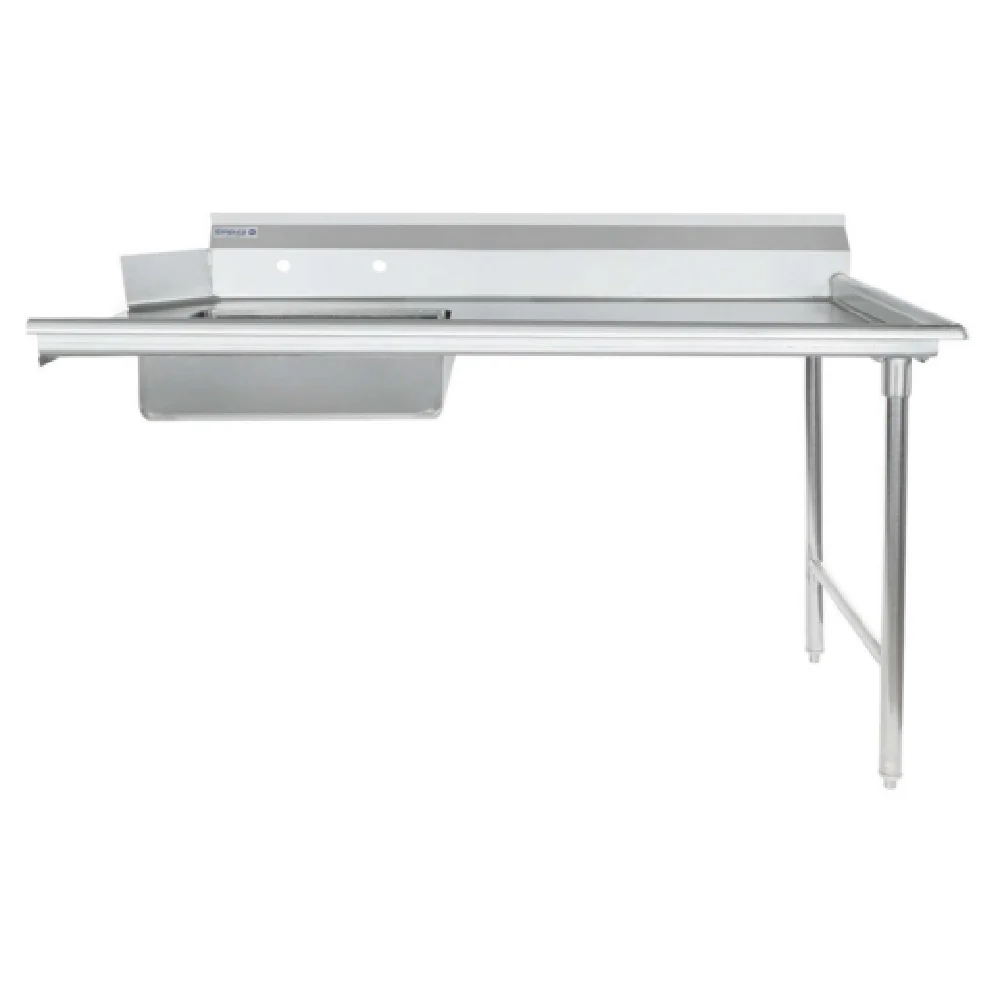 Empura Stainless ESDT60R 60 Inch Soiled Dishtable with Pre-Rinse Bowl Empura Stainless ESDT60R 60 Inch Soiled Dishtable with Pre-Rinse Bowl