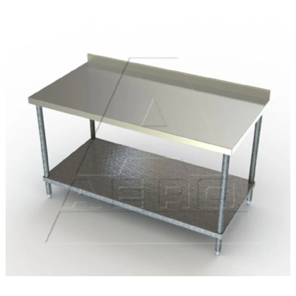AERO Manufacturing AIS-3030 30 Inch Work Table 18 Gauge Stainless Steel Top with Splash