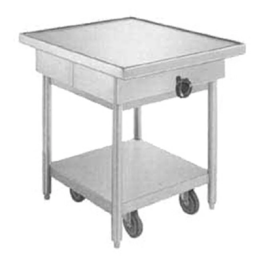 Atlas Metal LTM-2736-ME 36 Inch Utility Table Stainless Steel Auto-lift with Shelf