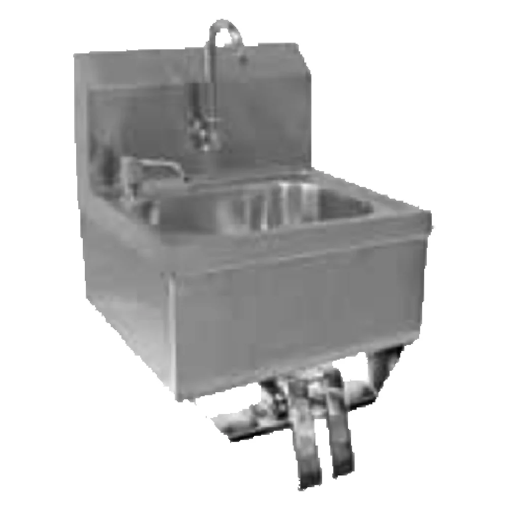 GSW USA HS-1615K 15-3/4 Inch Hand Sink Wall Mount Knee Operated Stainless Steel