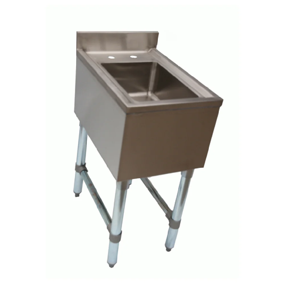 NBR Equipment UD-1-1014-1421V 14 Inch Freestanding Dump Sink Stainless Steel with Backsplash NBR Equipment UD-1-1014-1421V 14 Inch Freestanding Dump Sink Stainless Steel with Backsplash