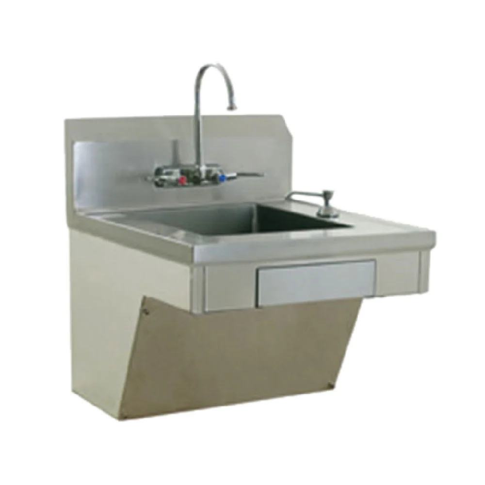 Eagle HSAP-14-ADA-FW-3VP 14 Inch Hand Sink Wall Mount with Wrist Handles Stainless Steel