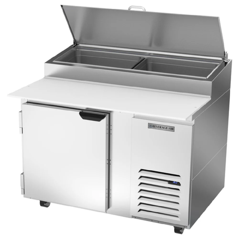 Beverage Air DP46HC 46 Inch Pizza Top Refrigerated Counter 12 cu ft with 1 Section Stainless Steel Beverage Air DP46HC 46 Inch Pizza Top Refrigerated Counter 12 cu ft with 1 Section Stainless Steel