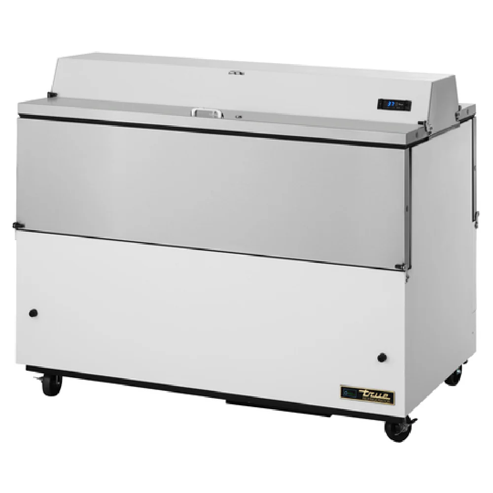 True Refrigeration TMC-58-DS-HC 58 Inch Mobile Milk Cooler Forced-air with 16 Crates
