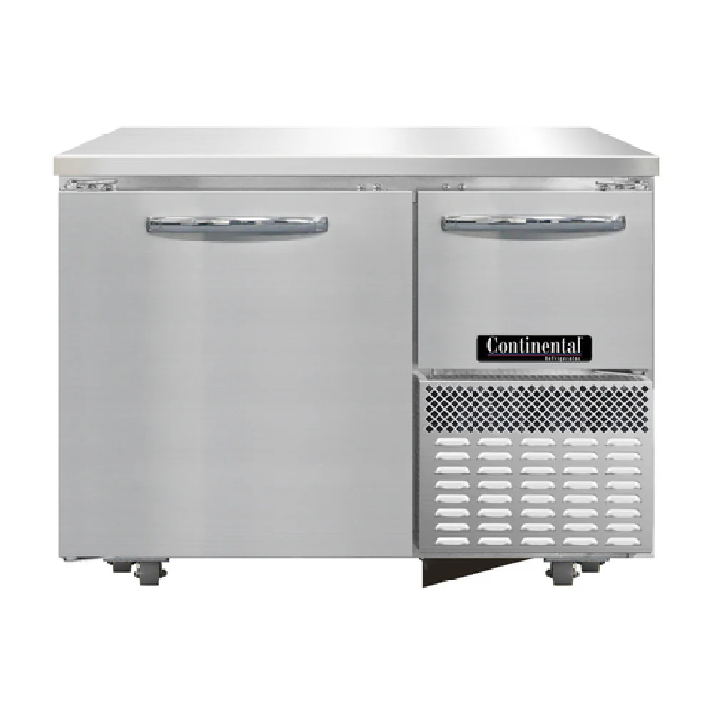 Continental Refrigerator RA43N-U 43 Inch Undercounter Refrigerator Gas Dual Door Stainless Steel Continental Refrigerator RA43N-U 43 Inch Undercounter Refrigerator Gas Dual Door Stainless Steel