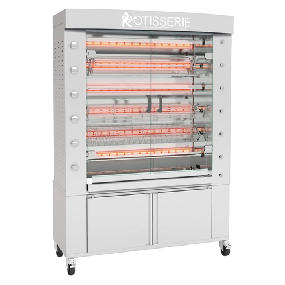 Rotisol FB1400-6G-SS_NAT 54-1/8 Inch Gas Rotisserie Oven with 113000 BTU