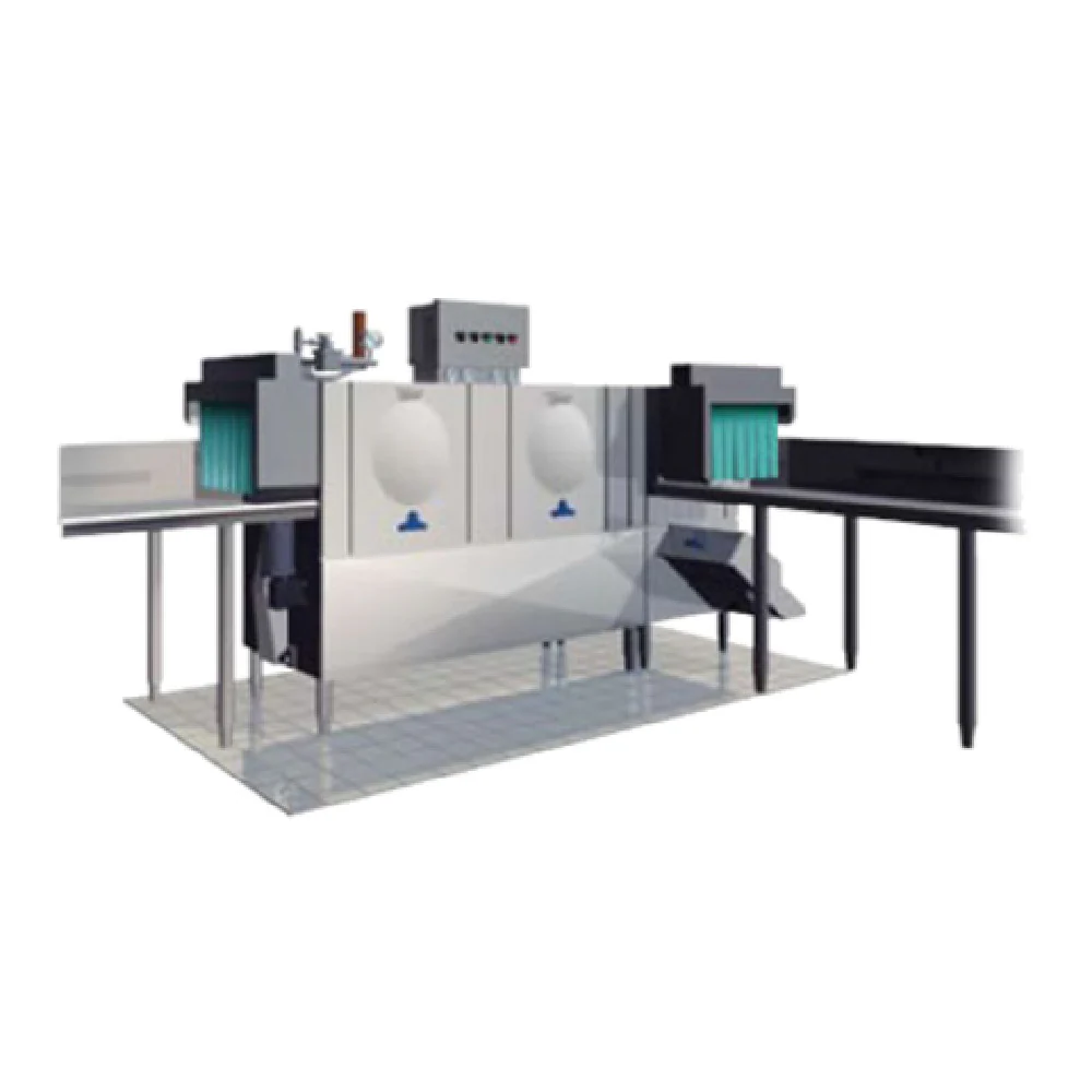 Stero SCT120SC Dishwasher With Corner Pre-Scrapper Conveyor Type Three Tank