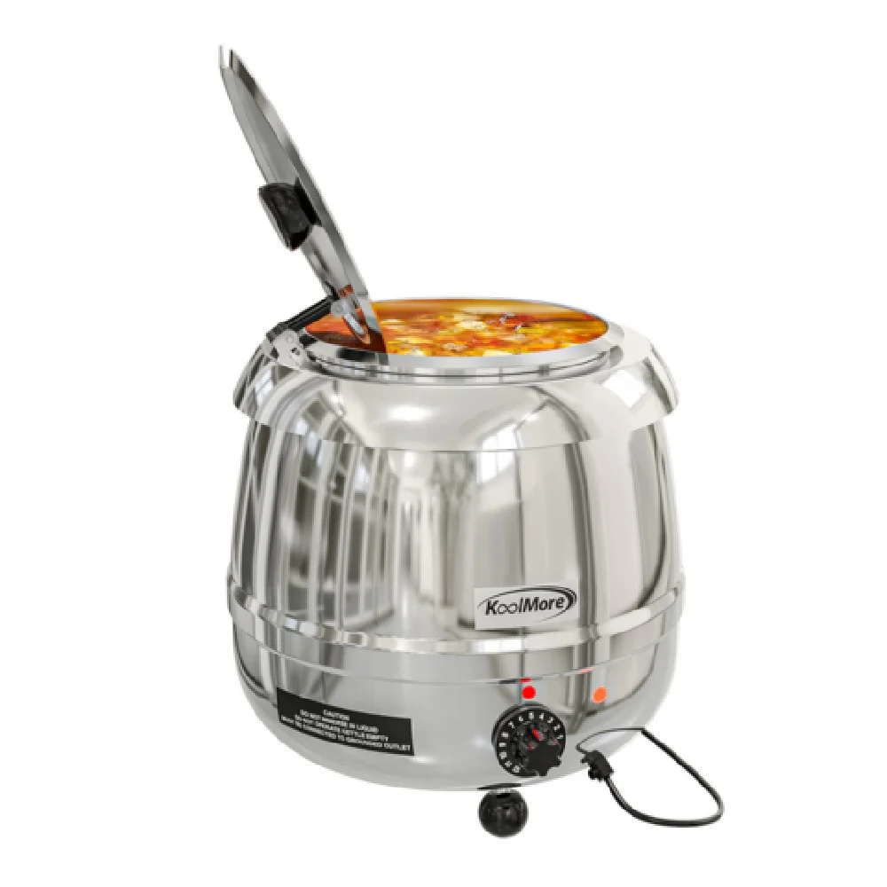Koolmore SK-SS-3G 11.5 Qt Electric Soup Kettle with Hinged Lid Stainless Steel Koolmore SK-SS-3G 11.5 Qt Electric Soup Kettle with Hinged Lid Stainless Steel