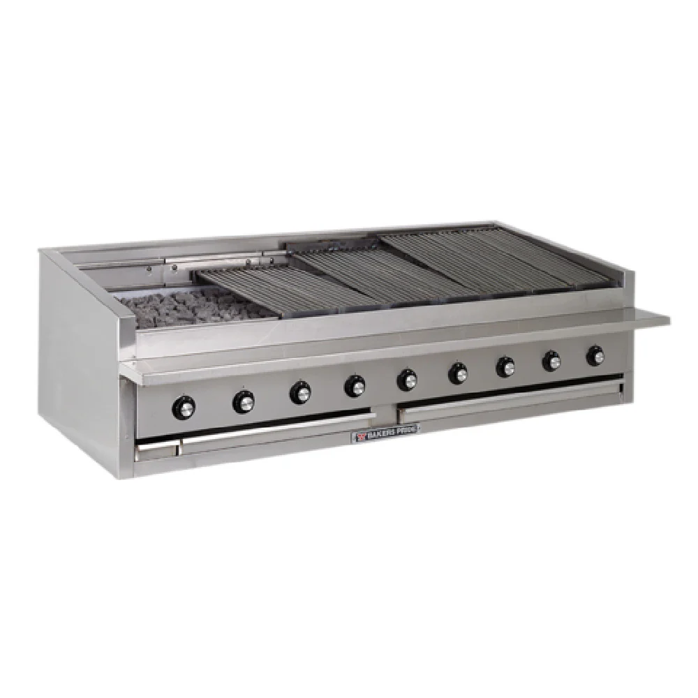 Bakers Pride L-72RS-C_NAT 72 Inch Gas Radiant Charbroiler Countertop with EZ Tilt Bakers Pride L-72RS-C_NAT 72 Inch Gas Radiant Charbroiler Countertop with EZ Tilt