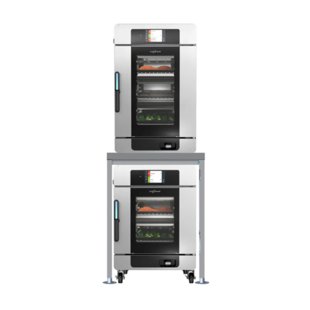 Alto-Shaam CONVERGE OVER CONVERGE 24 Inch Electric Multi-Cook Oven Stacked Configuration with USB Ports and Wire Racks