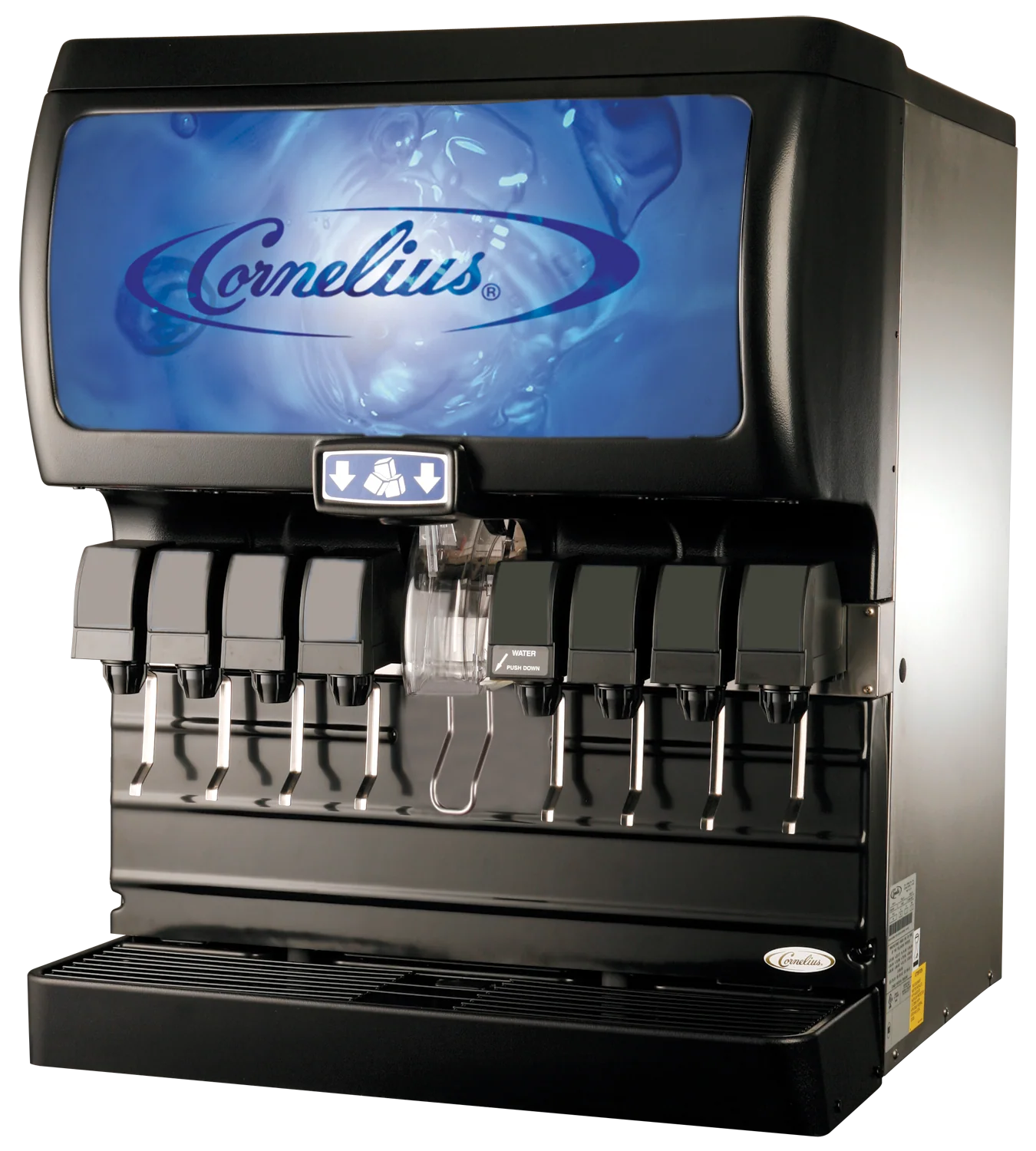 Cornelius 621065274 30 Inch Countertop Ice and Beverage Dispenser Stainless Steel with 8 Valves Cornelius 621065274 30 Inch Countertop Ice and Beverage Dispenser Stainless Steel with 8 Valves
