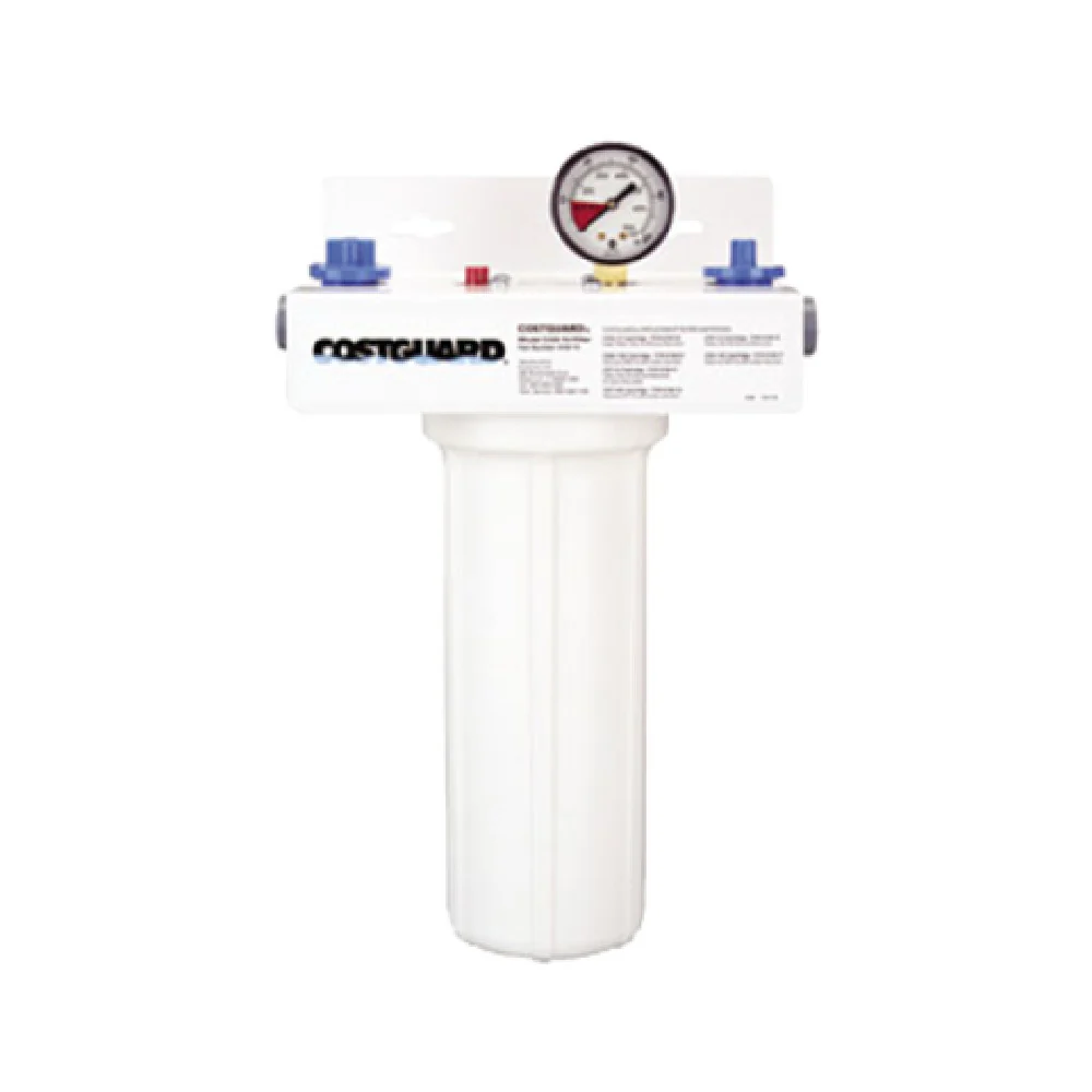 Everpure EV910010 9 Inch Water Filter Housing with Mounting Bracket and Gauge