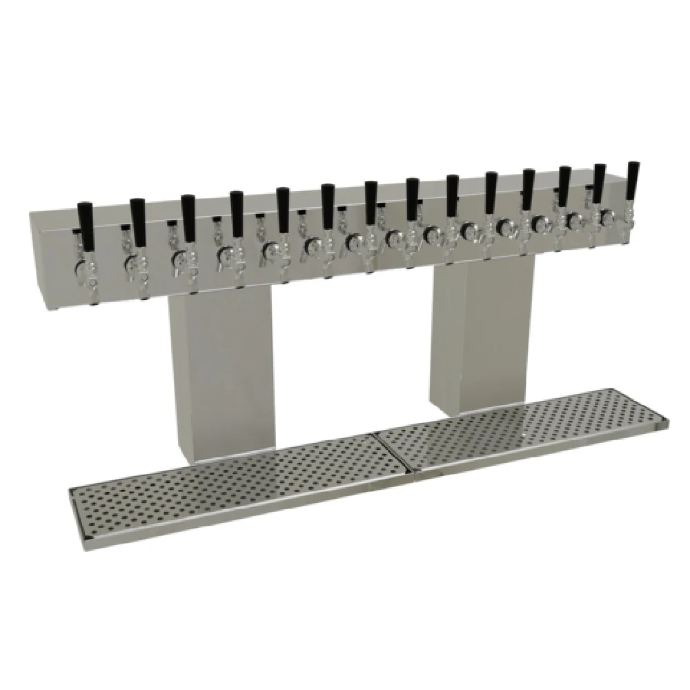 Glastender BRT-14-MF 44 Inch Countertop Stainless Steel Draft Beer Wine Dispensing Tower with Air Cooled System