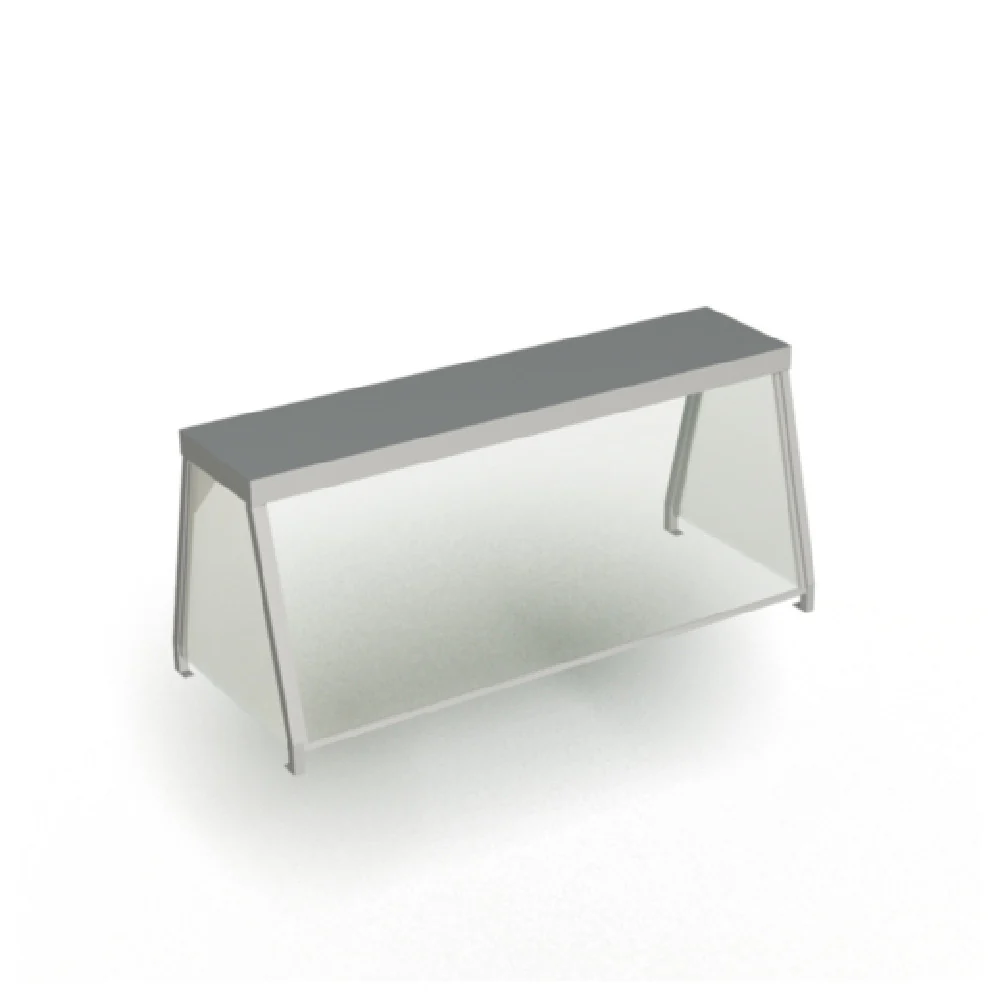 Duke 956-460-3 44-7/32 Inch Deluxe Serving Overshelf with Glass Top Stainless Steel
